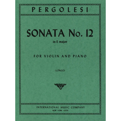 Pergolesi - Sonata n.12 in Mi Maggiore per Violino e Piano