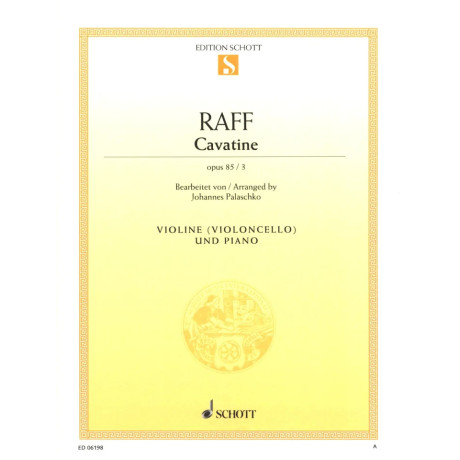 Raff - Cavatina Op.85 n.3 per Violino o Cello e Piano