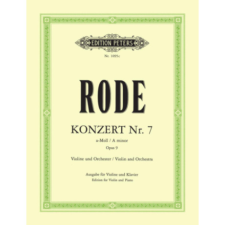 Rode - Concerto n.7 in La Minore Op.9 per Violino e Piano