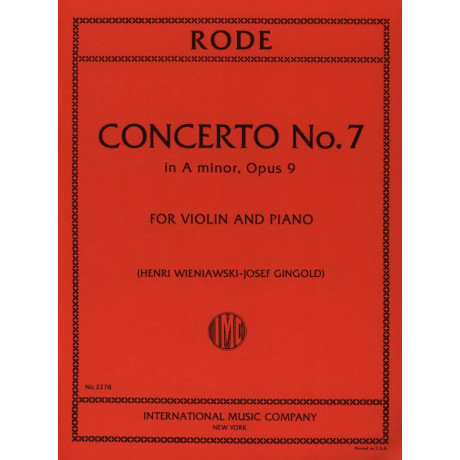 copy of Rode - Concerto n.7 in La Minore Op.9 per Violino e Piano