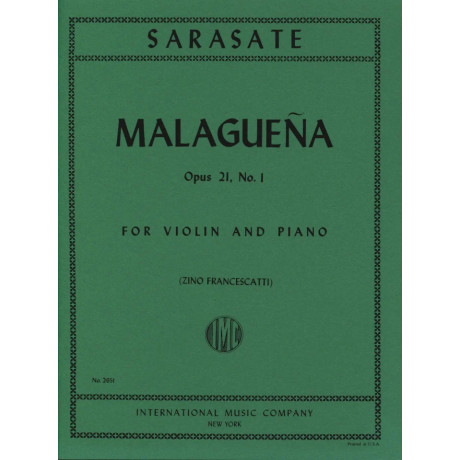 Sarasate - Malaguena Op.21 n.1 per Violino e Piano