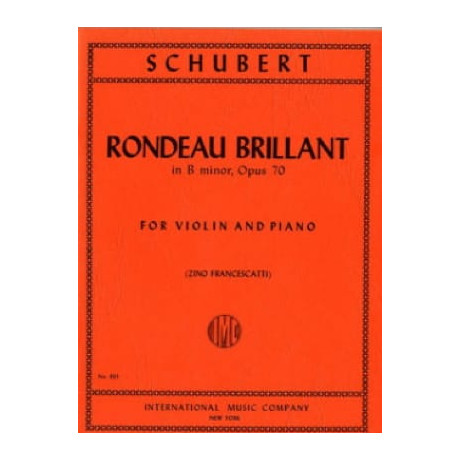 Schubert - Rondò Brillante in Si Minore Op.70 per Violino e Piano