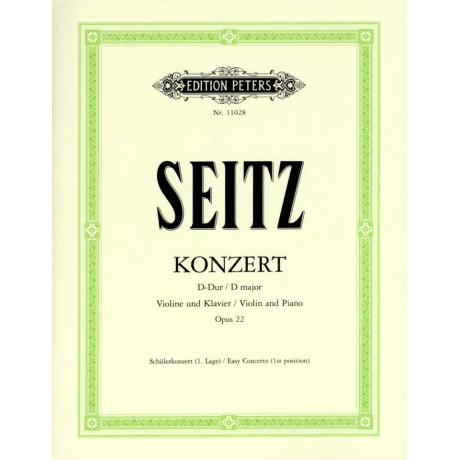 Seitz - Concerto in Re Maggiore Op.22 per Violino e Piano