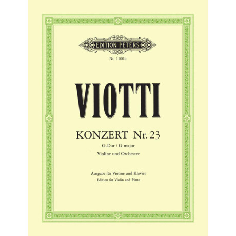 Viotti - Concerto n. 23 in Sol Maggiore per Violino e Piano