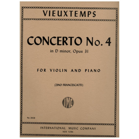 Vieuxtemps - Concerto n.4 in Re Minore Op.31 per Violino e Piano