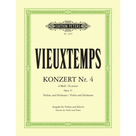 Vieuxtemps - Concerto n.4 in Re Minore Op.31 per Violino e Piano