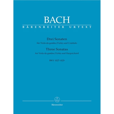 Bach  - 3 Sonate per viola da gamba (viola) e clavicembalo BWV 1027-1029