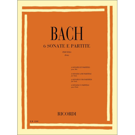 Bach - 6 Sonate e Partite per Viola