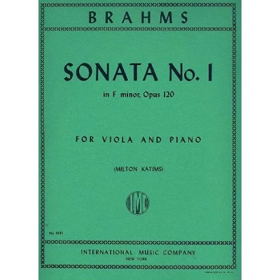 Brahms - Sonata in Fa Minore Op.120 N.1 per Viola e Piano