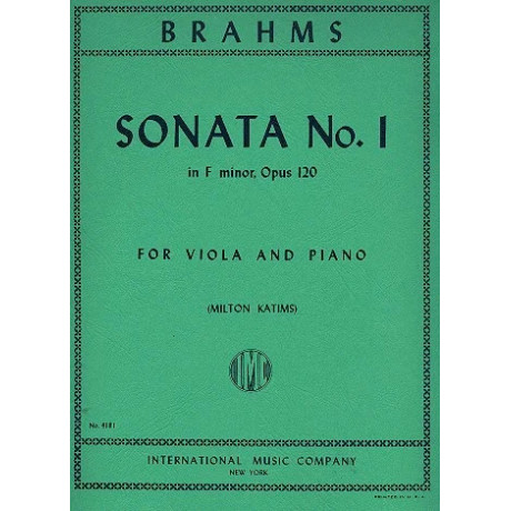 Brahms - Sonata in Fa Minore Op.120 N.1 per Viola e Piano