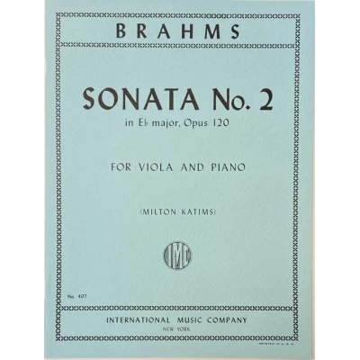 Brahms - Sonata in Mib Maggiore Op.120 N.2 per Viola e Piano