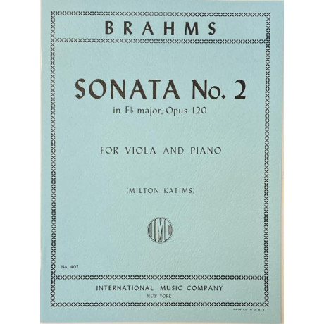 Brahms - Sonata in Mib Maggiore Op.120 N.2 per Viola e Piano