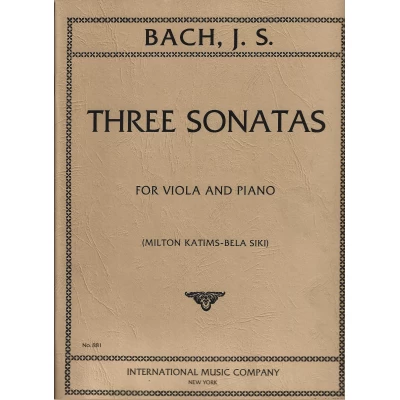 Bach  - 3 Sonate per Viola da Gamba e Piano