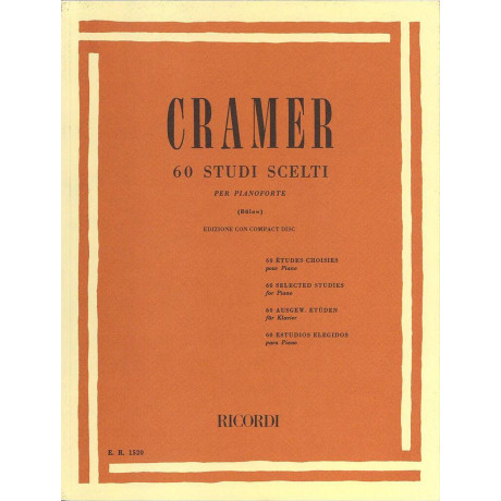 Cramer - 60 Studi Scelti per Pianoforte con CD