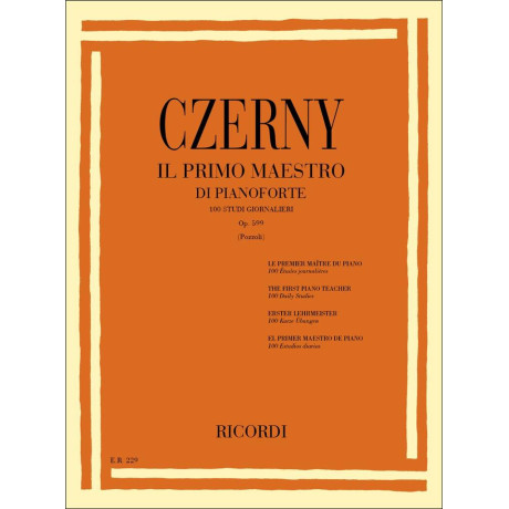 Czerny - Il Primo Maestro Op.599 per Pianoforte