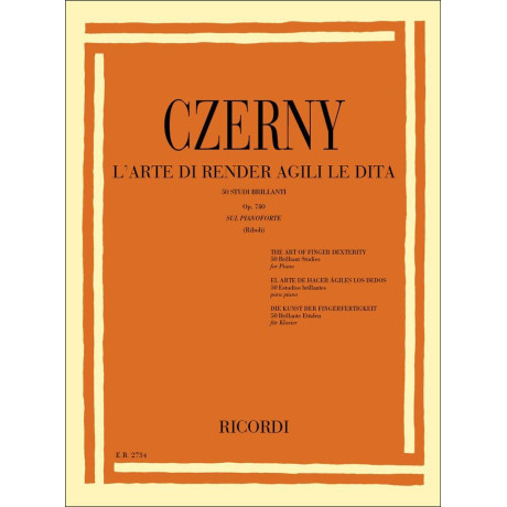 Czerny - L'Arte di Rendere Agili le Dita Op.740 per Pianoforte
