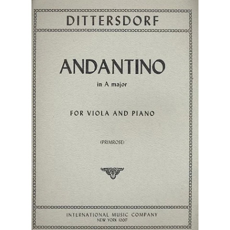 Dittersdorf - Andantino in La Maggiore per Viola e piano