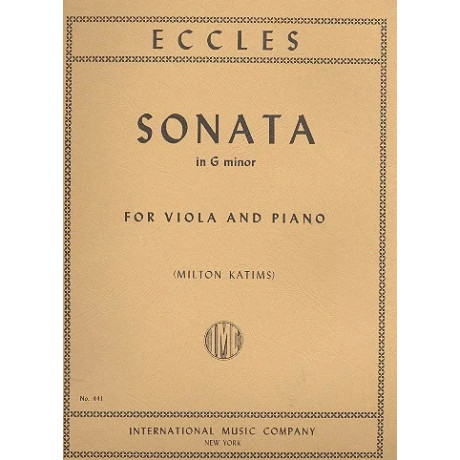 Eccles - Sonata in Sol Minore per Viola e Piano