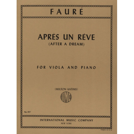 Faurè - Dopo un Sogno per Viola e Piano