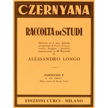 Czerny - Czernyana Raccolta di Studi Vol.5 per Pianoforte