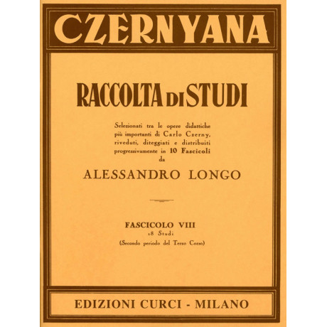 Czerny - Czernyana Raccolta di Studi Vol.8 per Pianoforte