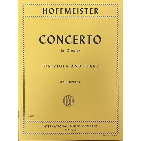 Hoffmeister - Concerto in Re Maggiore per Viola e Piano