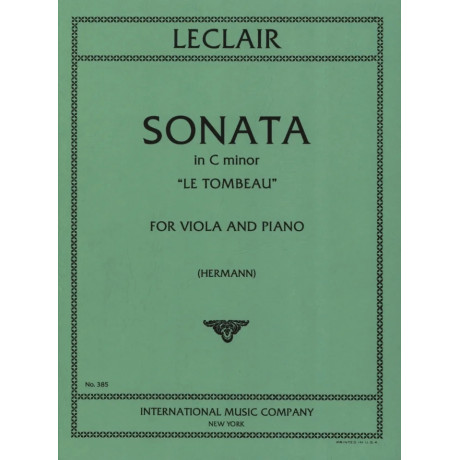 Leclair - Sonata in Do Minore Le Tombeau per Viola e Piano