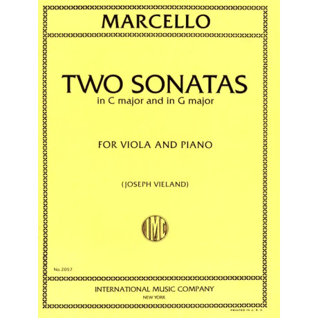 Marcello - 2 Sonate in Do Maggiore e in Sol Maggiore per Viola e Piano