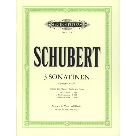 Schubert - 3 Sonatine Op.Post. 137 per Viola e Piano