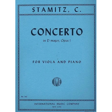 Stamitz - Concerto in Re Maggiore Op.1 per Viola e Piano
