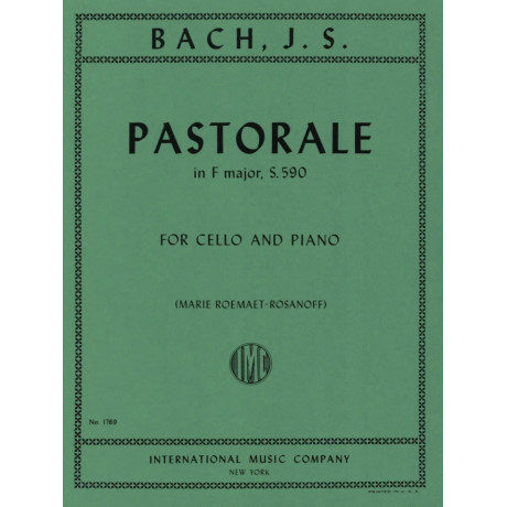 Bach - Pastorale in Fa Maggiore S. 590  per Violoncello e Piano