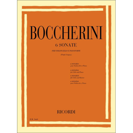 Boccherini - 6 Sonate per Violoncello e Piano