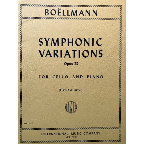 Boellmann - Variazioni Sinfoniche Op.23 per Violoncello e Piano