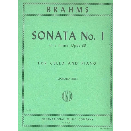 Brahms - Sonata n.1 in Mi Minore Op.38 per Violoncello e Piano