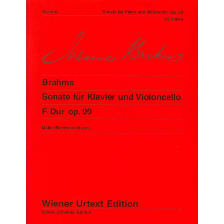 Brahms - Sonata n.2 in Fa Maggiore Op.99 per Violoncello e Piano