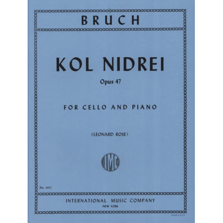 Bruch - Kol Nidrei Op.47 per Violoncello e Piano