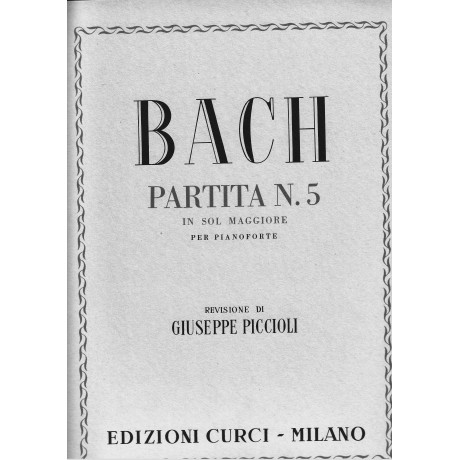 Bach - Partita n.5 in Sol Maggiore Per Pianoforte