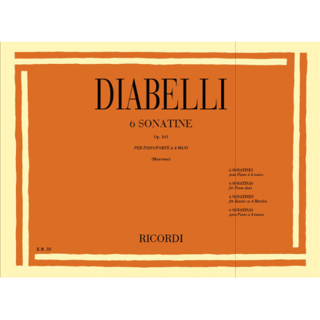 Diabelli - 6 Sonatine Op. 163 per Pianoforte a 4 Mani