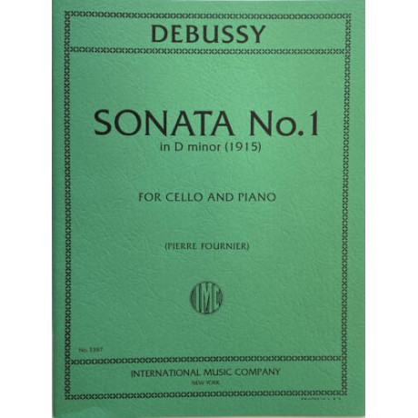 Debussy - Sonata n.1 in Re Minore per Violoncello e Piano