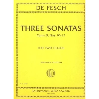 De Fesch - 3 Sonate Op.8 n. 10-12 per 2 Violoncelli