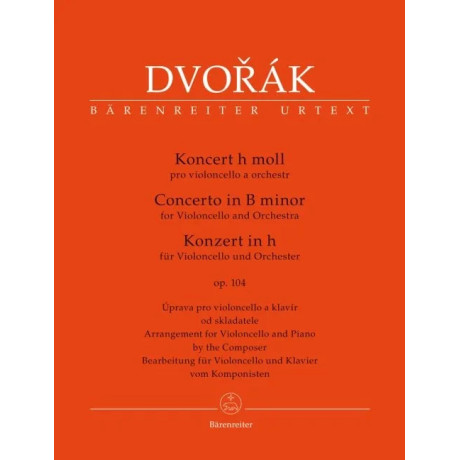Dvorak - Concerto in Si Minore Op. 104 per Violoncello e Piano