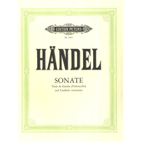 Handel - Sonata in Do Maggiore per Violoncello o Viola da Gamba e Piano
