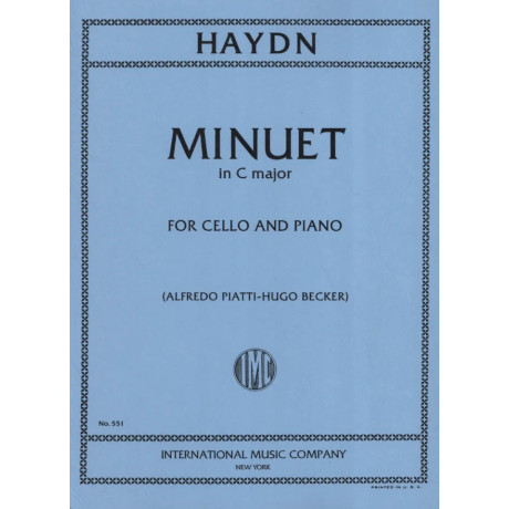 Haydn - Minuetto in Do Maggiore per Violoncello e Piano