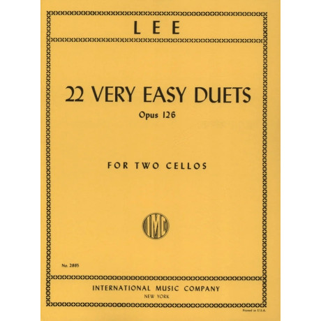 Lee - 22 Very Easy Duets Op.126 per 2 Violoncelli