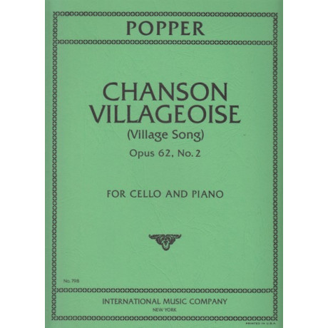 Popper - Chanson Villageoise Op.62 n.2 per Violoncello e Piano
