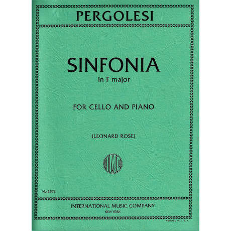 Pergolesi - Sinfonia in Fa Maggiore per Violoncello e Piano