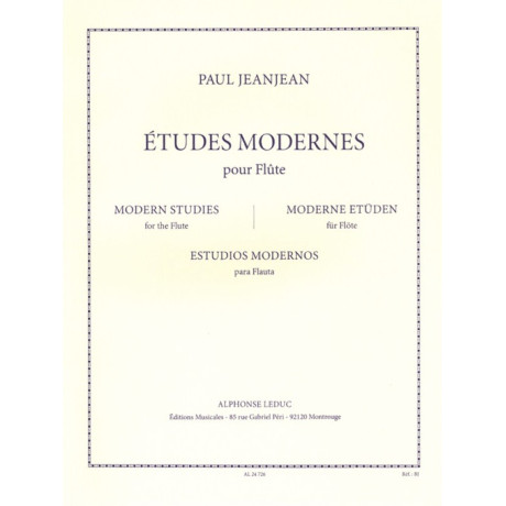 Jeanjean - Studi Moderni Per Flauto