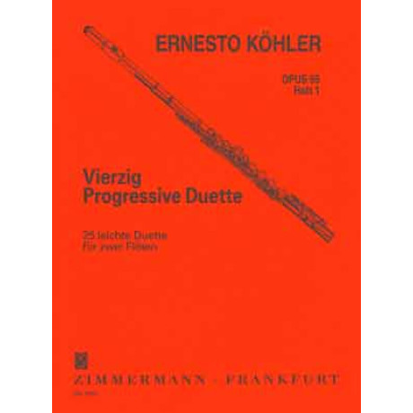 Kohler - 25 Duetti Progressivi Per 2 Flauti Op.55 P.1°