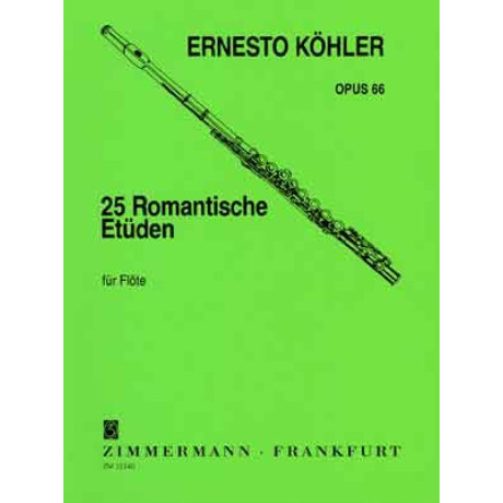Kohler - 25 Studi Romantici Op.66 Per Flauto