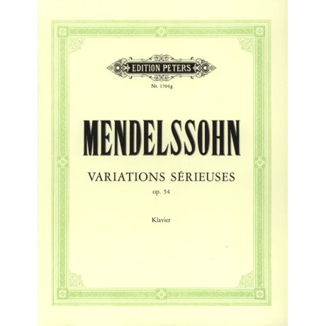 Mendelssohn - Variations Sèrieuses Op.54 for Piano